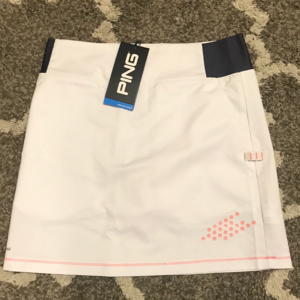 White golf skirt